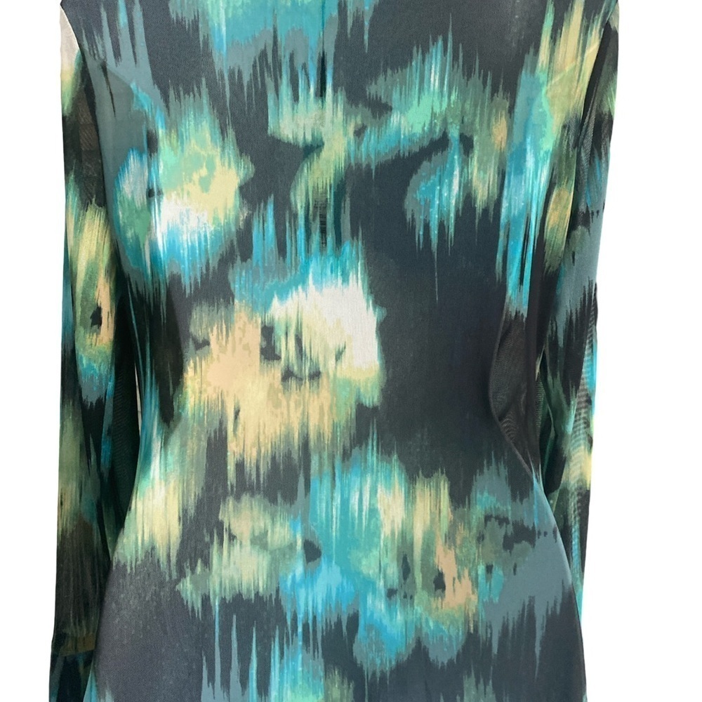 Future Collective Sheer Green Yellow Shirt - M green yellow.  Nylon spandex NWT - Picture 4 of 5